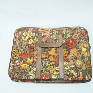 Vintage Ogilvy’s Montreal Floral Tapestry Laptop Bag / Briefcase – Made in U.K.